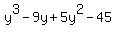 +y%5E3-9y+%2B5y%5E2-45+