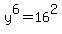 +y%5E6+=+16%5E2+