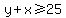 +y+%2B+x+%3E=+25+