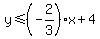 +y+%3C=+%28-2%2F3%29%2Ax+%2B+4+