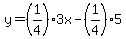 +y+=%281%2F4%293x-%281%2F4%295%29