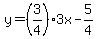 +y+=%283%2F4%293x-5%2F4%29