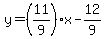 +y+=+%2811%2F9%29x-12%2F9