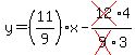 +y+=+%2811%2F9%29x-cross%2812%294%2Fcross%289%293