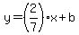 +y+=+%282%2F7%29x+%2B+b+