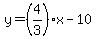 +y+=+%284%2F3%29%2Ax+-+10+