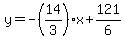 +y+=+-%2814%2F3%29%2Ax+%2B+121%2F6+