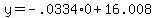 +y+=+-.0334%2A0+%2B+16.008+