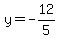 +y+=+-12%2F5