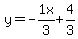 +y+=+-1x%2F3+%2B+4%2F3+