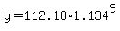 +y+=+112.18%2A1.134%5E9+