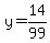 +y+=+14%2F99+