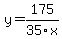 +y+=+175+%2F+35x+
