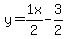 +y+=+1x%2F2+-+3%2F2+