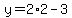 +y+=+2%2A2+-+3+