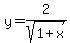 +y+=+2%2Fsqrt%281%2Bx%29+