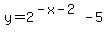 +y+=+2%5E%28-x-2%29+-+5+
