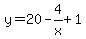 +y+=+20+-4%2Fx%2B+1
