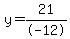 +y+=+21%2F-12