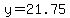+y+=+21.75+