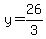 +y+=+26%2F3