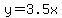 +y+=+3.5x+