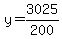 +y+=+3025%2F200+