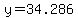 +y+=+34.286+