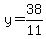 +y+=+38%2F11+