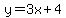 \"+y+=+3x+%2B+4+\"