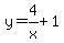 +y+=+4%2Fx+%2B+1+