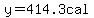 +y+=+414.3cal