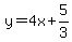 +y+=+4x+%2B+5%2F3+