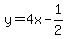 +y+=+4x+-+1%2F2+