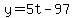 +y+=+5t+-+97+