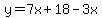 +y+=+7x+%2B+18+-+3x+