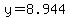 +y+=+8.944+