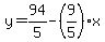 +y+=+94%2F5+-+%289%2F5%29x+