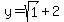 +y+=+sqrt%281%29+%2B+2+