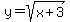 +y+=+sqrt%28x%2B3%29+