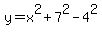 +y+=+x%5E2%2B7%5E2-4%5E2