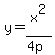 +y+=+x%5E2%2F%284p%29+