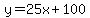+y++=+25x%2B100