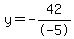 +y++=-42%2F-5