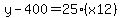 +y++-400=+25%28x12%29