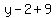 +y+-+2+%2B+9+