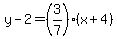 +y+-+2+=+%283%2F7%29%2A%28+x+%2B+4+%29+