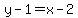 +y-1=x-2