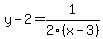 +y-2=1%2F2%28x-3%29+