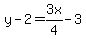 +y-2=3x%2F4-3+